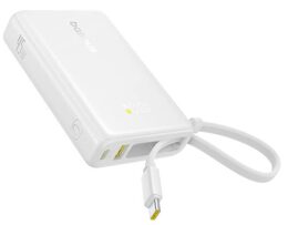 Powerbanka Baseus PicoGo 10000mAh, 45W, s kabelem USB-C bílá