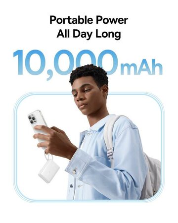 Powerbanka Baseus PicoGo 10000mAh, 45W, s kabelem USB-C bílá