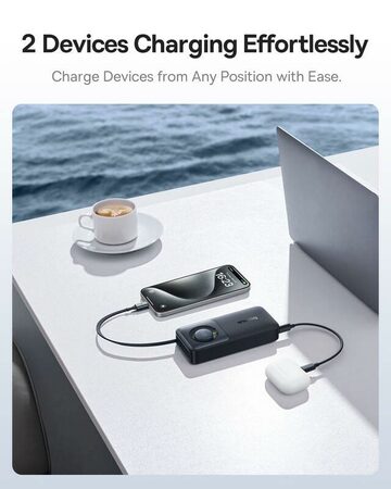 Powerbanka Baseus OS Free2Pull 10000mAh, 30W, s kabelem USB-C černá