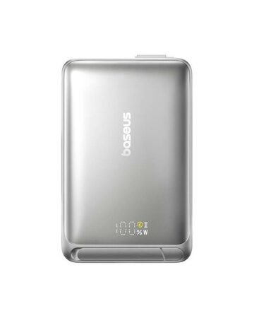Powerbanka Baseus Nomos Qi2 10000mAh, 45W, s kabelem USB-C šedá