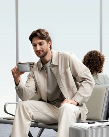 Powerbanka Baseus Nomos Qi2 10000mAh, 45W, s kabelem USB-C šedá