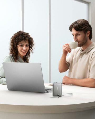 Powerbanka Baseus Nomos Qi2 10000mAh, 45W, s kabelem USB-C šedá