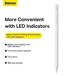 Stylus Baseus Smooth Writing 2 s kabelovým nabíjením USB-C bílý