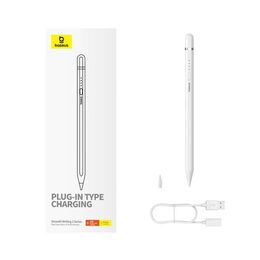 Stylus Baseus Smooth Writing 2 s kabelovým nabíjením lightning bílý