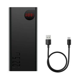 Power banka Baseus Adaman 40000 mAh 22,5W 3x USB-A/micro USB/USB-C černá