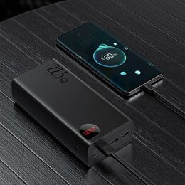 Power banka Baseus Adaman 40000 mAh 22,5W 3x USB-A/micro USB/USB-C černá