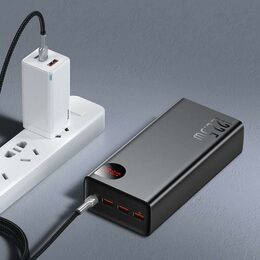 Power banka Baseus Adaman 40000 mAh 22,5W 3x USB-A/micro USB/USB-C černá