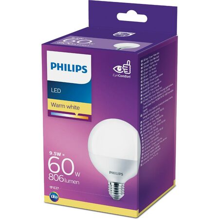 LED Globe 60W G93 E27 WW FR ND PHILIPS