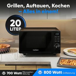 ProfiCook MWG 1278 mikrovlná trouba s grilem 20 L,skokeram.