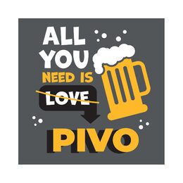 Pánské tričko - All you need is pivo, vel. L