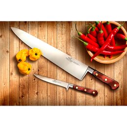 Kuchyňský nůž Lion Sabatier, 832084 Idéal Saveur, Chef nůž, čepel 20 cm z
nerezové oceli, rukojeť pakka dřevo, plně kovaný, mosazné nýty