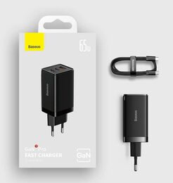 Rychlonabíječka do sítě Baseus GaN5 Pro 65W EU černá