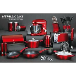 Pánev Berlingerhaus hluboká s mramorovým povrchem a poklicí 32 cm Burgundy Metallic Line