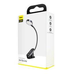 LED lampa Baseus na čtení s klipem 3W teplá bílá (4000K)