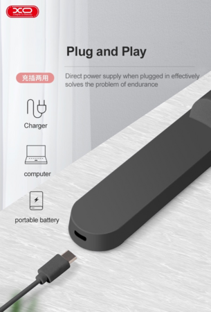Magnetická LED lampa XO YH08A 1200mAh černá