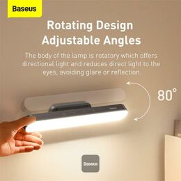 Nabíjecí magnetická stolní LED lampa Baseus s plynulým stmíváním šedá
