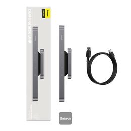 Nabíjecí magnetická stolní LED lampa Baseus s plynulým stmíváním šedá