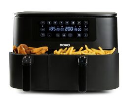 Dvojitá horkovzdušná fritéza 3+6 l - digitální - DOMO DO546FR, 2 850 W, 2 samost