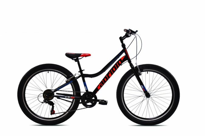 Horské jízdní kolo Capriolo DIAVOLO 400  24"/13" černo-červený