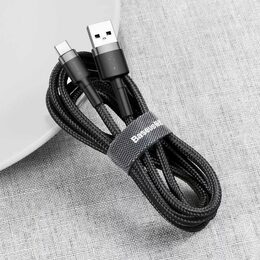 Datový kabel Baseus Cafule USB-C 3m 2A šedo-černý