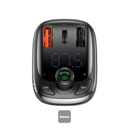 Bluetooth FM Transmiter Baseus S13 T-shaped černý