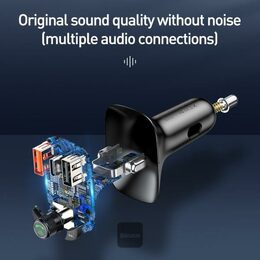 Bluetooth FM Transmiter Baseus S13 T-shaped černý