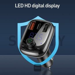 Bluetooth FM Transmiter Baseus S13 T-shaped černý