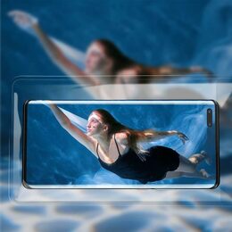 Vodotěsné pouzdro na telefon AquaGlide s cylindrickým posuvným zámkem transparentní (černé)