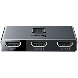 HDMI rozbočovač Baseus Matrix HDMI Splitter 2v1/1v2 šedý