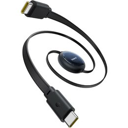 Navíjecí kabel Baseus Nomos USB-C/USB-C 1,5m 100W černý