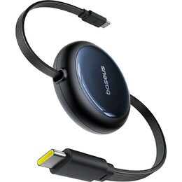 Navíjecí kabel Baseus Nomos USB-C/USB-C 1,5m 100W černý