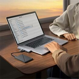 Dokovací stanice 6v1 Baseus Ultra Joy 100W 1xUSB-C, 2xUSB, 1xHDMI, SD/microSD slot šedá