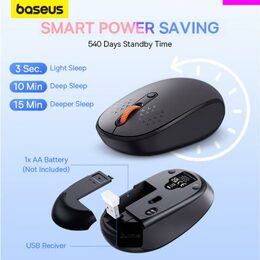 Bezdrátová myš Baseus F01B Tri-mode šedá