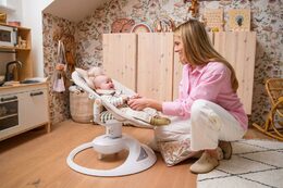 Elektrické houpátko MoMi PEARL béžové