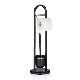 KELA WC sada Fabio, černá 19x65 cm KL-20998