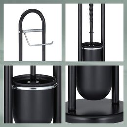 KELA WC sada Fabio, černá 19x65 cm KL-20998