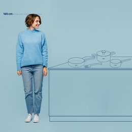 KELA Sada hrnců Mira s keramickým povrchem 5 ks, kouřově modrá KL-15200