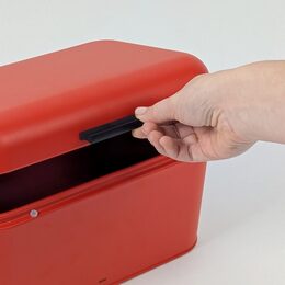 KELA Chlebník Frisca kov, červená 42,5x22,5x17,5 cm KL-12842