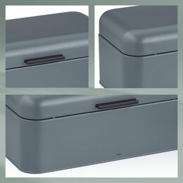 KELA Chlebník Frisca kov, šedá 42,5x22,5x17,5 cm KL-12840