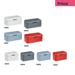 KELA Chlebník Frisca kov, bílá 42,5x22,5x17,5 cm KL-12839