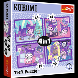 Puzzle 4v1 Den s Kuromi v krabici 28x28x6cm
