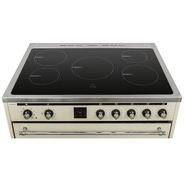 Sporák Vestfrost, VC-993wnPIBG, indukční, elektrický, retro, 9 pečících
programů, 5 varných zón, objem 105 L, max. 3200 W
