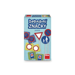 Pexeso Dopravní značky společenská hra 48ks v krabičce 11,5x18x3,5cm