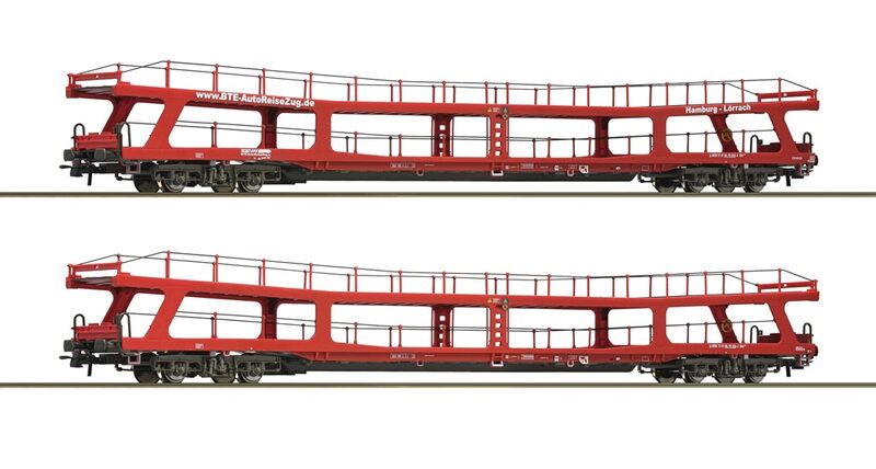 Roco Sada 2 ks vagónů na přepravu automobilů BTE - 77047