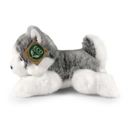 Rappa Plyšový pes husky ležící 20 cm ECO-FRIENDLY