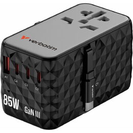 GaN III adapt. 85W 4xUSB-C+1xUSB-A VERBA