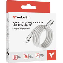 31850 magnet. USB-C kabel 60W 1,2m gray