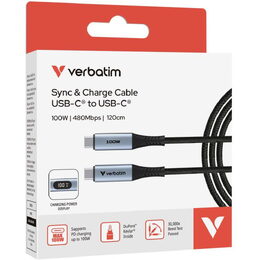 31848 USB-C kabel 100W 1,2m bl. VERBATIM