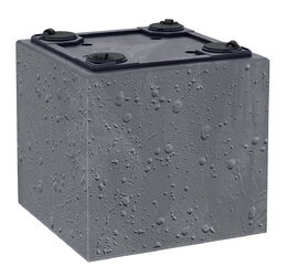 Květináč Prosperplast SIERRA SQUARE beton effect 38,5 cm antracit