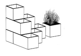 Květináč Prosperplast SIERRA SQUARE beton effect 38,5 cm antracit